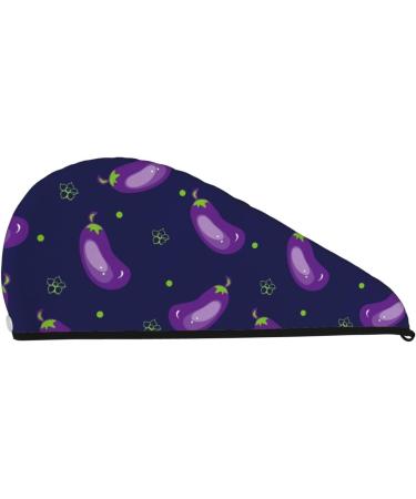 Eggplant Microfiber Hair Towel | Soft Super Absorbent Wrap for Women | Quick Dry Coral Velvet Cap for Long Curly & Thick Hair - Buy Online on GoSupps.com