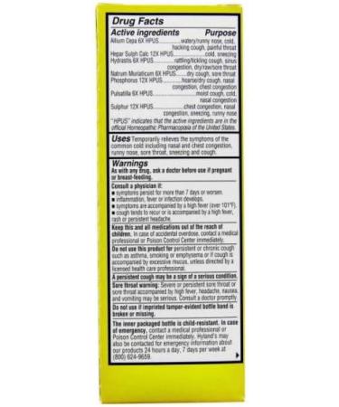 Hyland Kids Cold N Cough 4oz: Natural Relief for Children's Colds and Coughs - Buy Online on GoSupps.com
