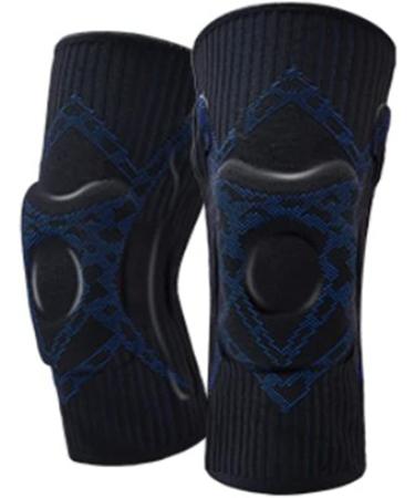 Leg Sleeve Knee Patella Protector Brace Silicone Spring Knee Pad Basketball Running Knee Sleeve Support Sports Kneepads for Aldult (C : A S : Medium) 774411 Medium A