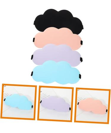 FRCOLOR 4pcs 3D Sleeping Eye Mask Set - Silk & Memory Foam Ideal for Travel & Comfort - Buy Online on GoSupps.com