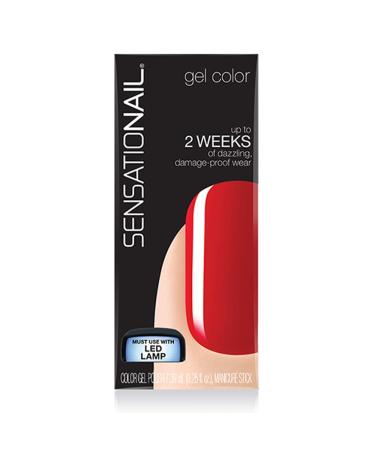 SensatioNail by Nailene Color Gel Polish, Scarlet Red, .25 fl oz by Jubujub