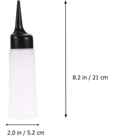 Buy 3-Piece Hair Coloring Container Set | Plastic Applicator Bottles with Angle Tip for Hairdressing & Salon Use | Empty Color Mixing Bottles - Buy Online on GoSupps.com