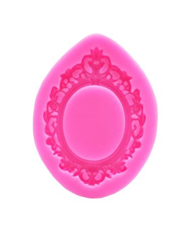 Zerodeko Gummy Moulds Picture Frames Silicone Molds Photo Frame Silicone Baking Mold Silicone Fondant Molds Silicone Cake Mold DIY Baking Molds Vintage Tool Photo Frame Fondant Mold medium Pink