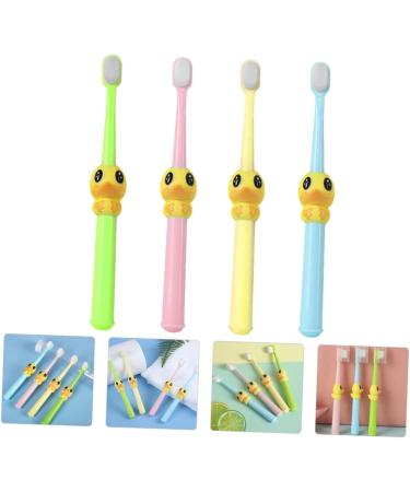 Minkissy 4-Piece Cartoon Children's Toothbrush Set - Soft Bristle Toothbrushes for Kids - Fun and Beautiful Designs for Kids' Oral Care - Buy Online on GoSupps.com