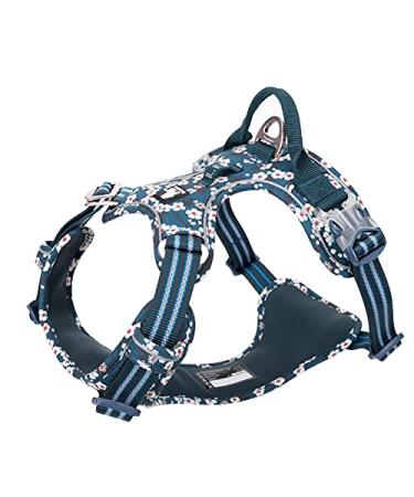 Winhyepet Truelove no-pull dog harness cotton fabric breathable and reflective soft adjustable to run walking walking suitable for small medium-sized cats dogs tlh5655 l Saxony blue
