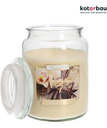 Kotarbau Large Vanilla Fragrance Candle in Glass with Lid | Aromatherapy Gift Idea | 100 Hour Burn Time | Decorative Scented Candle - Buy Online on GoSupps.com