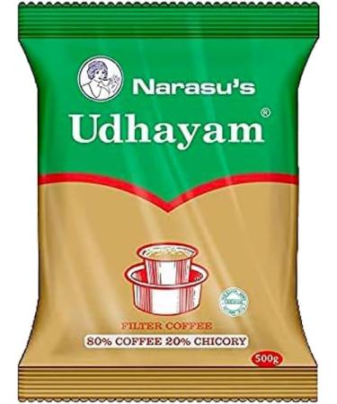 Narasu's Udhayam Filter Coffee Blended With Chicory Authentic Flavour Of Fine Blended Coffee With Aromatic and Bold Savor 500G Pack Of 2 - Buy Online on GoSupps.com