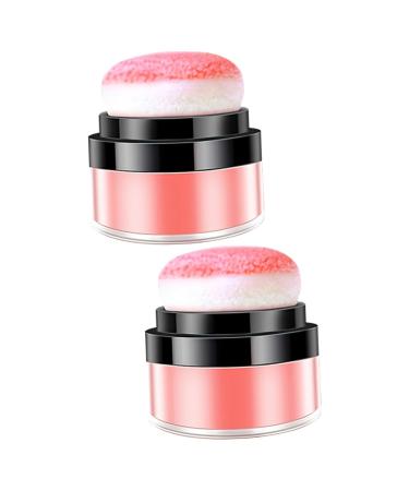 FOMIYES 2pcs Oil Control Cushion Blush Korean Blush Natural Blush Loose Blush Makeup Blusher Rosy Plastic