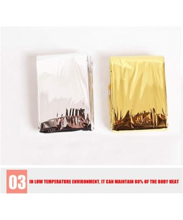 10pcs Reflective Thermal Survival Blankets - Individually Packaged Silver Foils for Outdoor & Hiking - First Aid Essential (130x210cm) - Buy Online on GoSupps.com