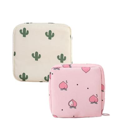 ZKGYUS 2 pieces tampon bind storage tampon storage bag portable tampon bag with zipper period bag mini bags menstruation bags for women girls