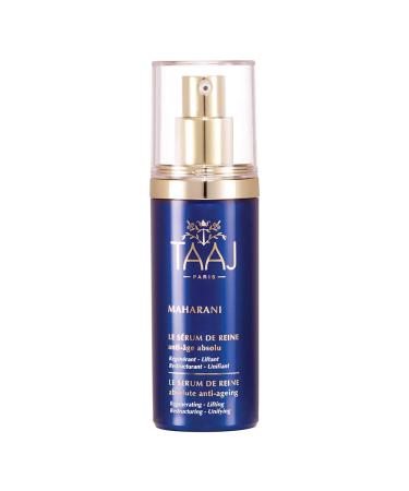 TAAJ | The Queen's serum - MAHARANI | Powerful anti-ageing actives | Deeply regenerated skin | Improved features and unified complexion | Hyaluronic acid collagen and elastin | 30 ml