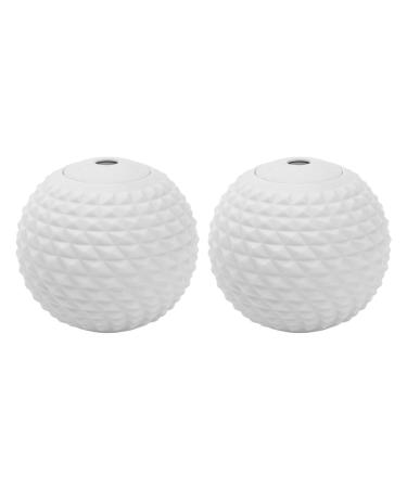 2-part massage fascia ball set multifunctional gray-white foot roller massager ball stretcher trigger point for neck back legs foot