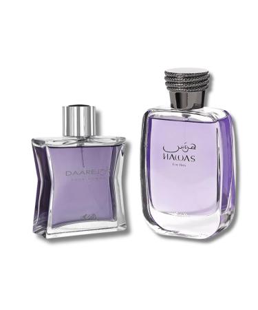 RASASI Hawas For Him & Daarej For Homme EDP 100Ml (3.4Oz) - Buy Online on GoSupps.com