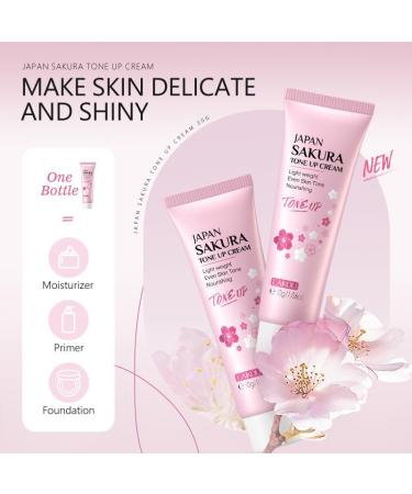 Sakura BB Cream Foundation Tone Up Cream Age Perfect BB Cover 3 IN 1 Moisturizer - Primer - Foundation Natural Toning Light Cream Cover Blemishes Oil Control Pore Invisible Hydrating - Buy Online on GoSupps.com
