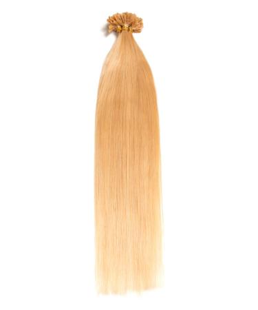 Buy Blonde Keratin Bonding Extensions - 100% Remy Human Hair 25x1g 45cm U-Tip Strands | Color #24 Blonde - International Shipping Available - Buy Online on GoSupps.com