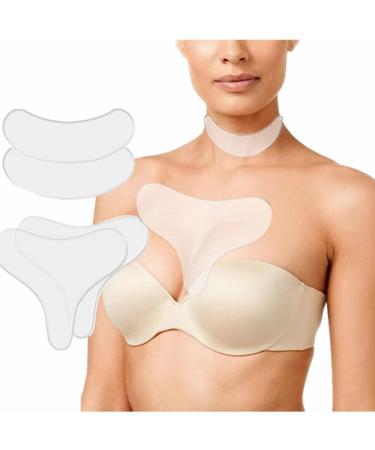 Chest Wrinkle Pads   Decollete Anti Wrinkle Chest Neck Pads - Set of 2 Silicone Chest Pad and 1 Anti Wrinkle Neck Pad - Reusable and Washable Wrinkle Patches for Wrinkles Treatment While Sleeping 2*chest and 2* neck wrin...