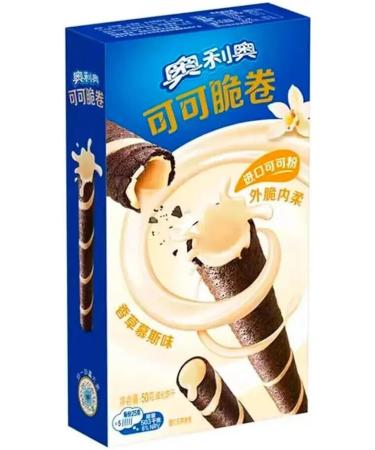 OREO Cocoa Crispy Roll Assorted Flavours Biscuit Snacks - Matcha Chocolate Strawberry & Vanilla Flavours 50g (4 Packs) - Buy Online on GoSupps.com