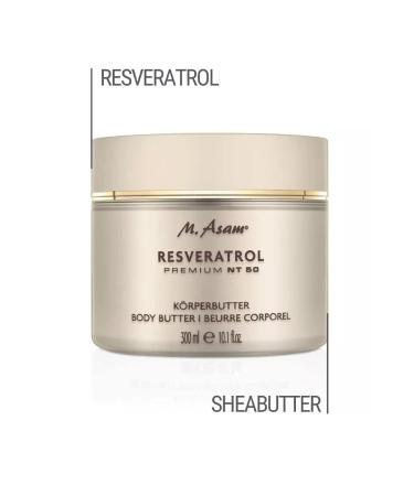 M. Asam Resveratrol Premium NT50 Body Butter (300ml) - Rich Moisturizer for Smooth Radiant Skin | Ideal for Normal & Very Dry Skin - Buy Internationally - Buy Online on GoSupps.com