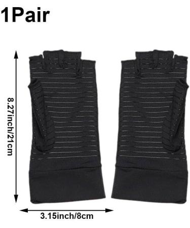 Compression Gloves Pain Relief Arthritis Gloves Fingerless Copper Arthritis Compression Gloves for Carpal Tunnel Aches Rheumatoid Pains Joint Swell - Buy Online on GoSupps.com