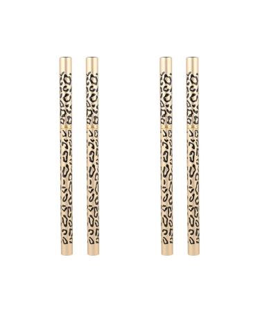 FRCOLOR 4Pcs Dark Brown Eyebrow Pencil Leopard Eyeliner Pencil Black Eyeliner Pen Makeup Eyebrow Pencils Hairdresser Pencil Eyebrow Pen Highlighter Ms NonFade Bamboo