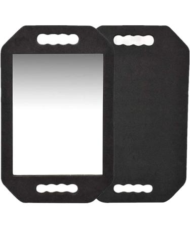 Rimosy Lightweight Handheld Mirror - Double Handle Mirror for Barbers, Salons, and Beauticians - Black Foam Handle, Easy to Carry & Hold - Ideal for Haircuts & Make-up - Buy Online on GoSupps.com
