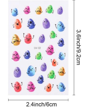 3D Nail Art Chick Egg Bunny Rabbit Nail Slider Water Decals Nail Art Sticker Nails Decal Easter Nail Sticker(6) Style6 - Buy Online on GoSupps.com