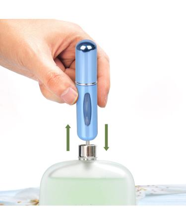 OBSCYON 8 Pcs Mini Refillable Perfume Spray Atomizer Bottle Set - 5ml Portable Scent Pump Case - Buy Online on GoSupps.com
