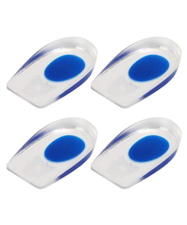 2 Pairs Men Soft Silicone Massage Heel Pad Comfortable Height Increase Insoles Flexible Gel Insoles for Men