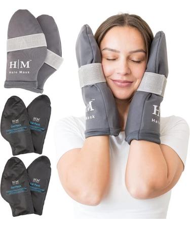 Halo Ice Gloves - Hand Ice Pack for Hand Injuries Finger ice Pack Carpal Tunnel- Chemotherapy Neuropathy Cold Gloves - Neuropathy Gloves - Cold Therapy for Hands - Arthritis Mittens Microwave Large