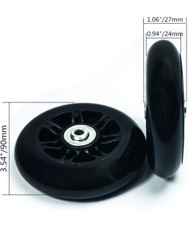 YongXuan Mute Wear-Resistant Luggage Suitcase Replacement Wheels Kit - 90mm x 24mm - Buy Online on GoSupps.com
