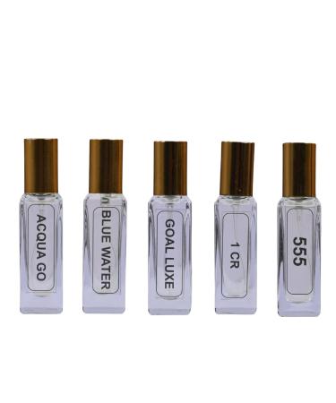 Acqua Go Blue Water Goal Luxe 1cr 555| Luxury Eau De Perfume| 5x20ML Set (100ML)| 35% Concentration Oil Perfume| Luxury Perfume For Mens| 8HR Long Lasting| Best Perfume Set