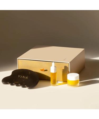 YINA Gua Sha Discovery Set | Nourish Botanical Serum | Sustainable Cruelty-Free Clean Skincare - Shop Internationally - Buy Online on GoSupps.com