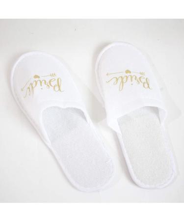 Oilmal Disposable Bridal House Shoes | Fluffy Wedding Slippers | Perfect Gift for Expectant Bridal Party | International Shipping Available - Buy Online on GoSupps.com