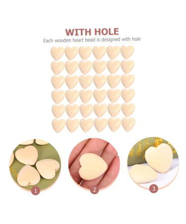 Ibasenice 200 PTH Log Color Peach Herz Unfinished Heart Pearls - Valentine s Day Heart Decorations & Wooden Child Accessories - Buy Online on GoSupps.com