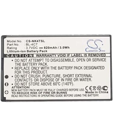 820mAh Replacement Battery for BL-4CT | Compatible with 5310 6600 6700 7210 X3 - International Shipping Available - Buy Online on GoSupps.com