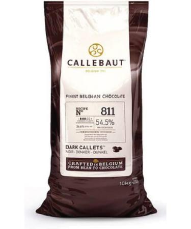 Callebaut Recipe No. 811 Finest Belgian Dark Callets With 54.5% Cacao 22 Pound (10Kg) DHL Next Day Delivery - Buy Online on GoSupps.com