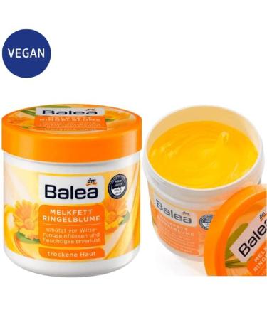 Balea Melkfett milking grease - Calendula Gel-Cream - with Vitamin A - Protects Skin against Environmental Damage/Stress from Cold Wind Rain etc 250ml / 8.45 Fl.oz - Buy Online on GoSupps.com