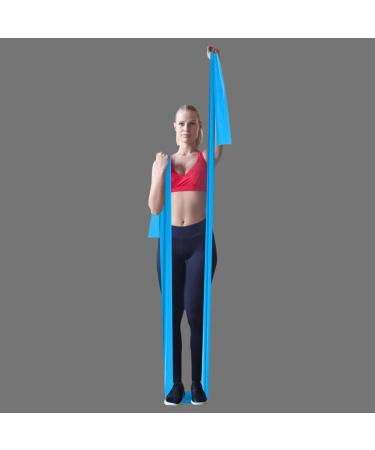 AZURELIFE Resistance Bands Set - Non-Latex Elastic Exercise Bands for Yoga, Pilates, Physical Therapy - 5 ft. Length - Strength Training at Home or Gym - Green/Blue/Gray - Buy Online on GoSupps.com