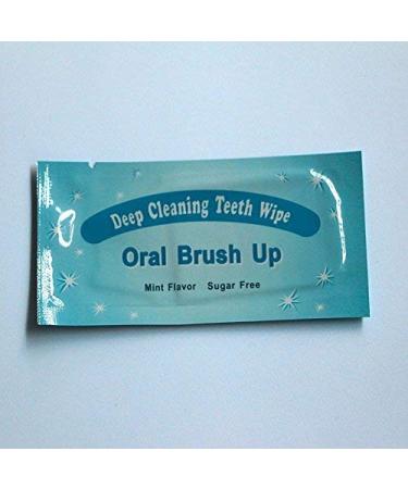 Mint Textured Finger Teeth Wipes Brush Ups - Pack of 100 - Dental Clean Pre/Post Whitening - Buy Online on GoSupps.com