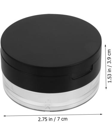 WOONEKY 2pcs Elastic Mesh Loose Powder Box Portable Powder Case Makeup Powder Case Mirror Brackets Abs Black - Buy Online on GoSupps.com