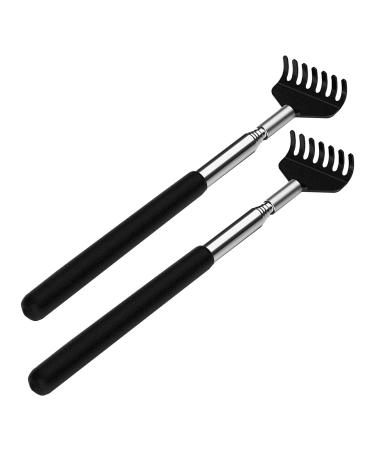 2-pack back scratches back scratches extendable black scratch-hand back scratches more stable scratch hand made of stainless steel back scratcher more unbreakable for friends colleagues and family