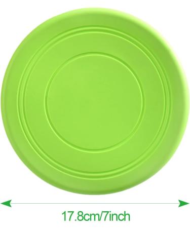TSHAOUN 3pcs dog frisbee Dog Flying Disc Toy Natural Soft Rubber Pet Flying Saucer for Outdoor Interactive Fun. 7Inch (red green orange) - Buy Online on GoSupps.com