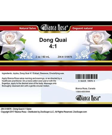 Bianca Rosa Dong Quai 4:1 Salve (2 oz ZIN: 519976) - 3 Pack - Buy Online on GoSupps.com