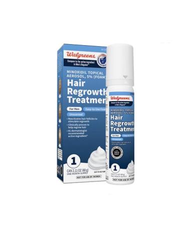 Walgreens Minoxidil Foam 5% Hair Regrowth Treatment for Men  2.11 oz