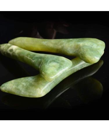 Jade Acupressure Gua Sha Scraper | Trigger Point Massage Tool for Body Relaxation & Pain Relief - International Shipping Available - Buy Online on GoSupps.com