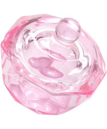 Octagonal Dappen Dish Cup Crystal Glass Glassware Tool for Nail Art Manicure Care Glass Dappen Dish PINK - Buy Online on GoSupps.com