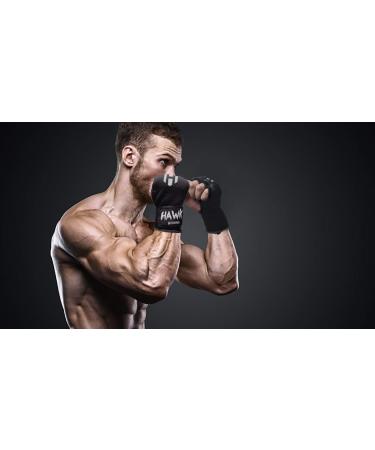 Padded Inner Gloves Training Gel Hand Wraps for Boxing Kickboxing MMA - Black (Pair) - Buy Online on GoSupps.com