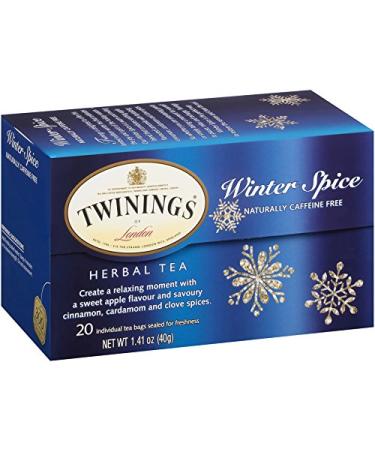 Twinings Herbal Tea Winter Spice - Caffeine Free 20 Bags | Warm & Cozy Blend - Buy Online on GoSupps.com