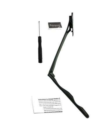 Body hair cutter for the back of men back razors with a long handle |Foldable back razor body hair cutter |Fast trimming portable extra long handle for back and leg hair black