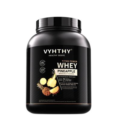 VYHTHY Pineapple Flavored Whey Protein Powder 24g Protein per Serving Fast-Absorbing Concentrated whey Protein Low Sugar Gluten-Free Natural Flavor 3.5lbs(56oz)